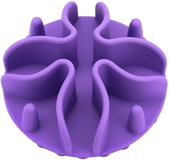 Insert anti-gulping per cani per gabbia da giardino con materiale siliconico lento alimentatore per gabbia cani.