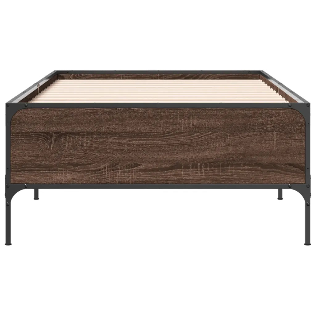 Giroletto Rovere Marrone 90x200 cm Legno Multistrato e Metallo