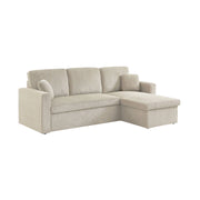 Divano letto angolare reversibile, 3 posti, beige grigio