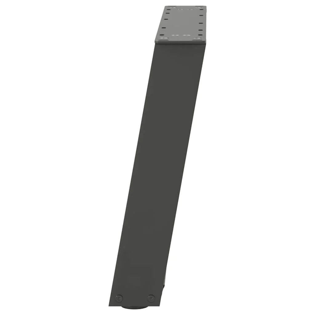 Set di 2 gambe regolabili per tavolino da caffè a forma di U 50 x 43 cm design moderno linee pulite acciaio antracite 02_0057050