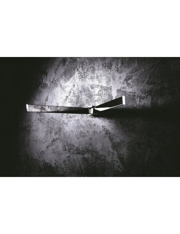 Portasciugamani a parete doppio girevole in ottone cromato 42 x5,5 x4 cm