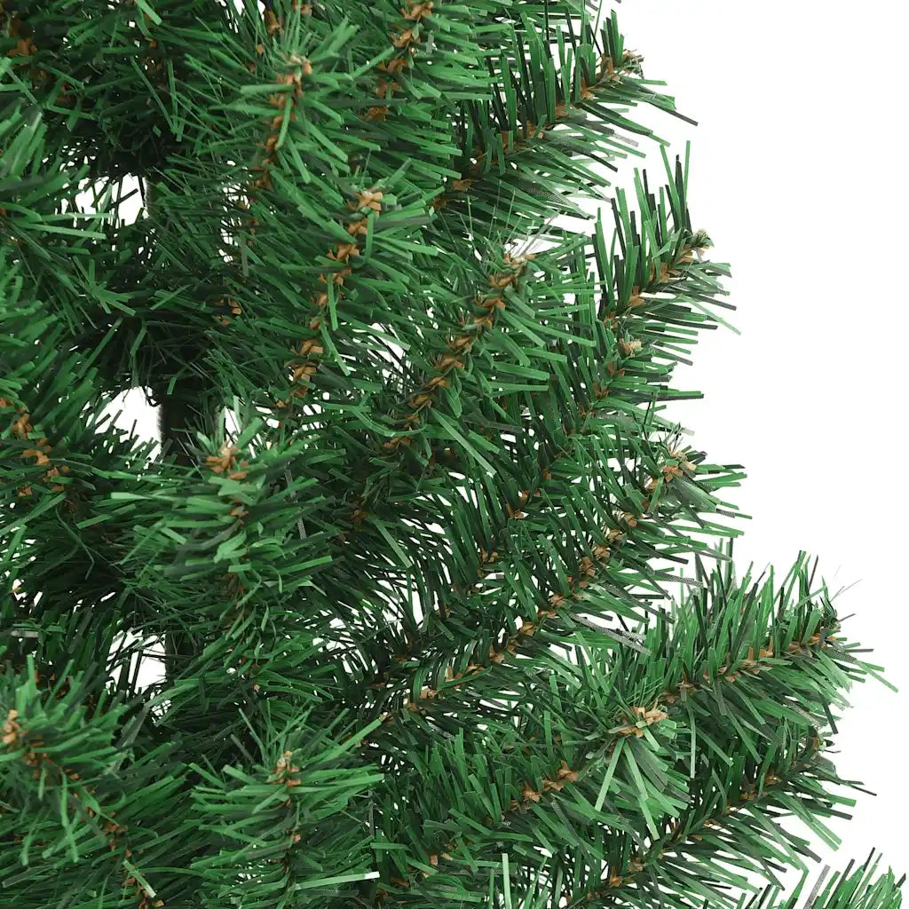 Albero di Natale | Decorazioni natalizie Artificiale Met¨¤ con Supporto Verde 180 cm PVC