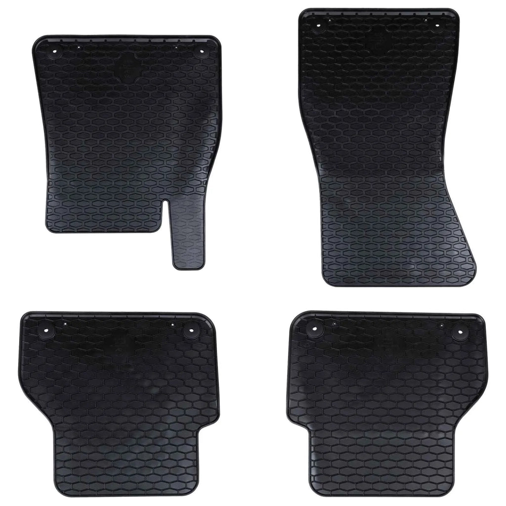 Tappetino per Auto 4 pz Nero Gomma CFW4154379