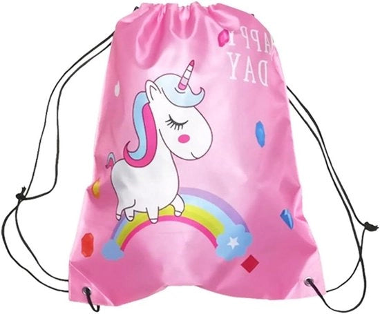 Borsa da Sport per Attività Fisica, Ginnastica, Nuoto, Viaggio - Borsa Idrorepellente con Cerniera per Bambini e Adulti - Disegno Unicornio - 1 pezzo - Bronzo M
