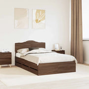 Struttura del letto con cassetto Rovere Marrone 120 x 190 cm