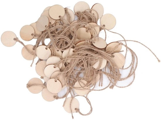 Etichette per bottiglie di vino riciclabili - 50 pezzi - Etichette in legno - Per cantine di vino - Note di prova - Identificazione vintage - Etichette per vino