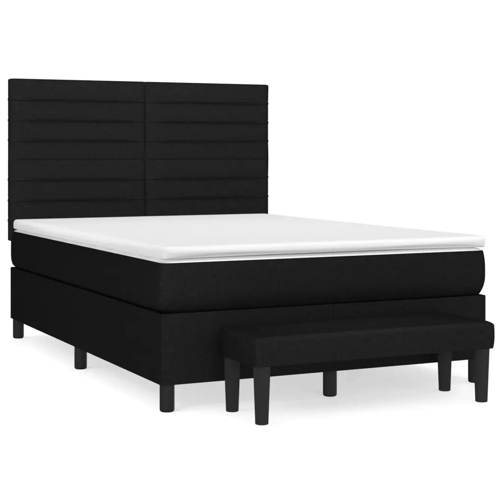 Giroletto a Molle con Materasso Nero 140x200 cm in Tessuto 3136679