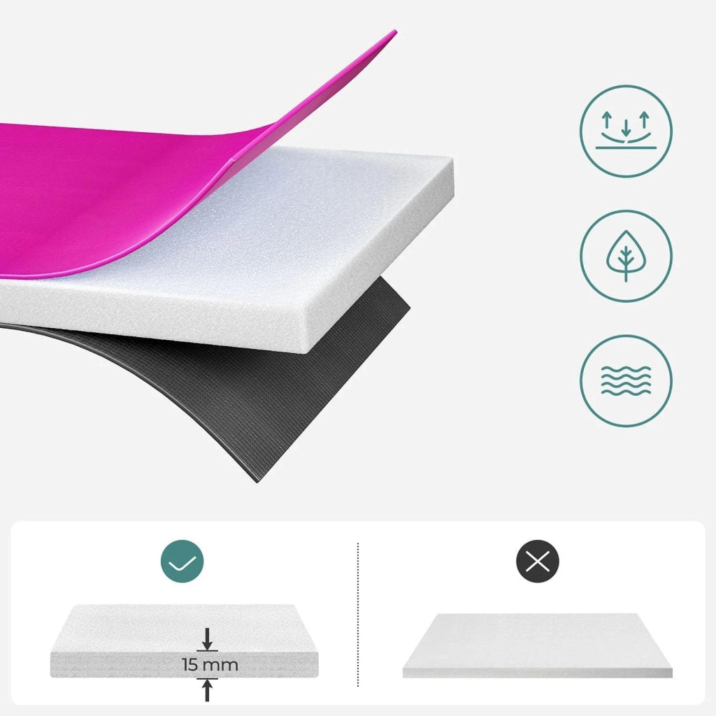 Cuscino di sicurezza di ricambio per trampolino diametro 305 cm resistente ai raggi UV antistrappo misura standard rosa 12_0001964