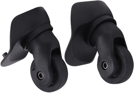Set di 4 Pneumatici per Bagagliaio con Frizione e Freno - Pneumatici per Bagagliaio con Boccole a Vite - Altezza Totale 9,3 cm