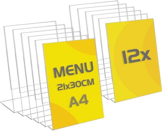 Display A4 Transparante Acryl - 1 pezzo - 30 x 21 cm