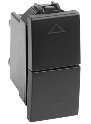 Pulsante doppio 10a 250v nero maurer - cf busta