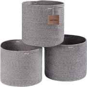 Set di Contenitori in Cotone da 3 - Organizer Decorativo, Ripiegabile per Abbigliamento, Giochi e Altro