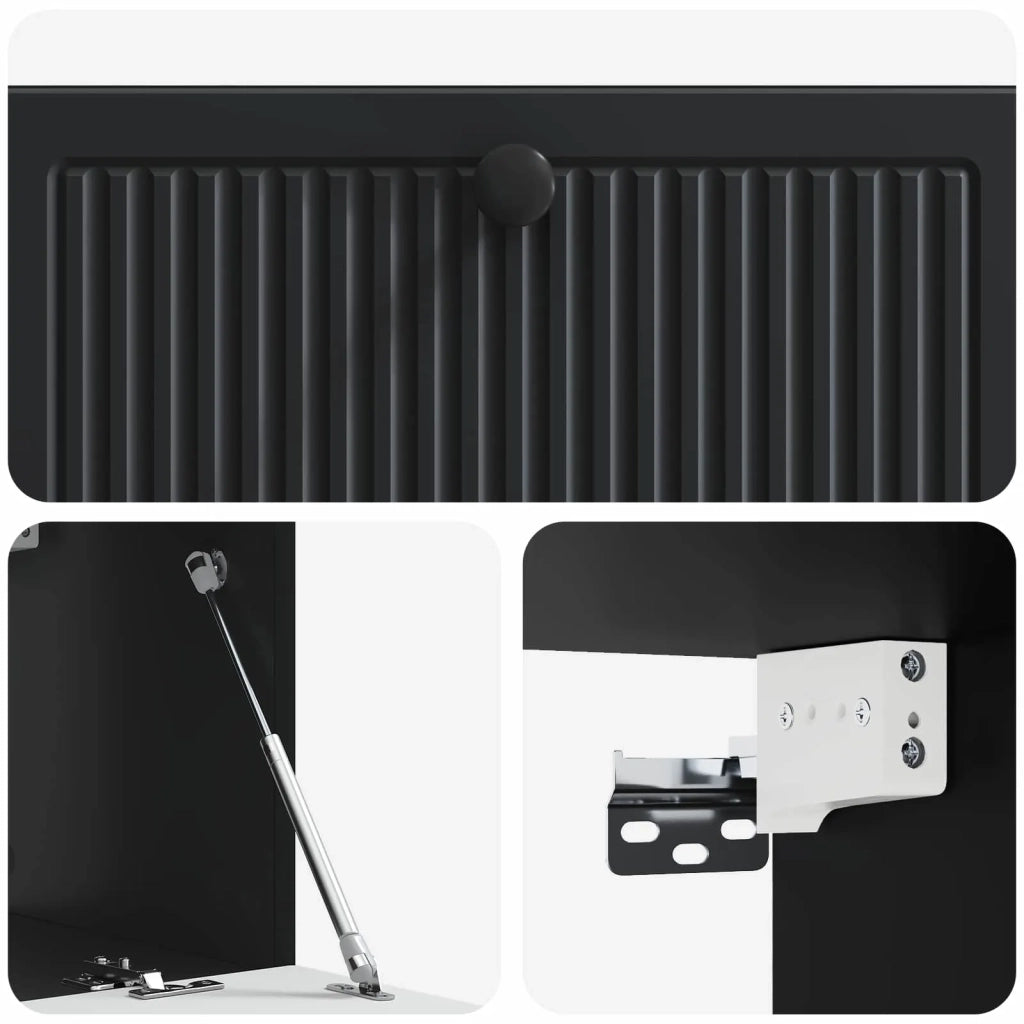 Mobile Porta TV da Muro Nero 78,5 x 31 x 30 cm 898036