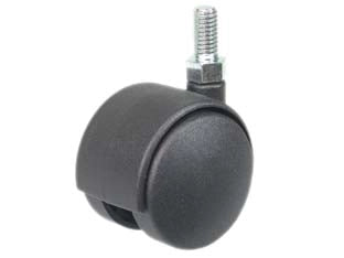 RUOTE DOPPIE IN NYLON CON PERNO- - ø mm.50 perno ø mm.8x15 - 4 pezzi