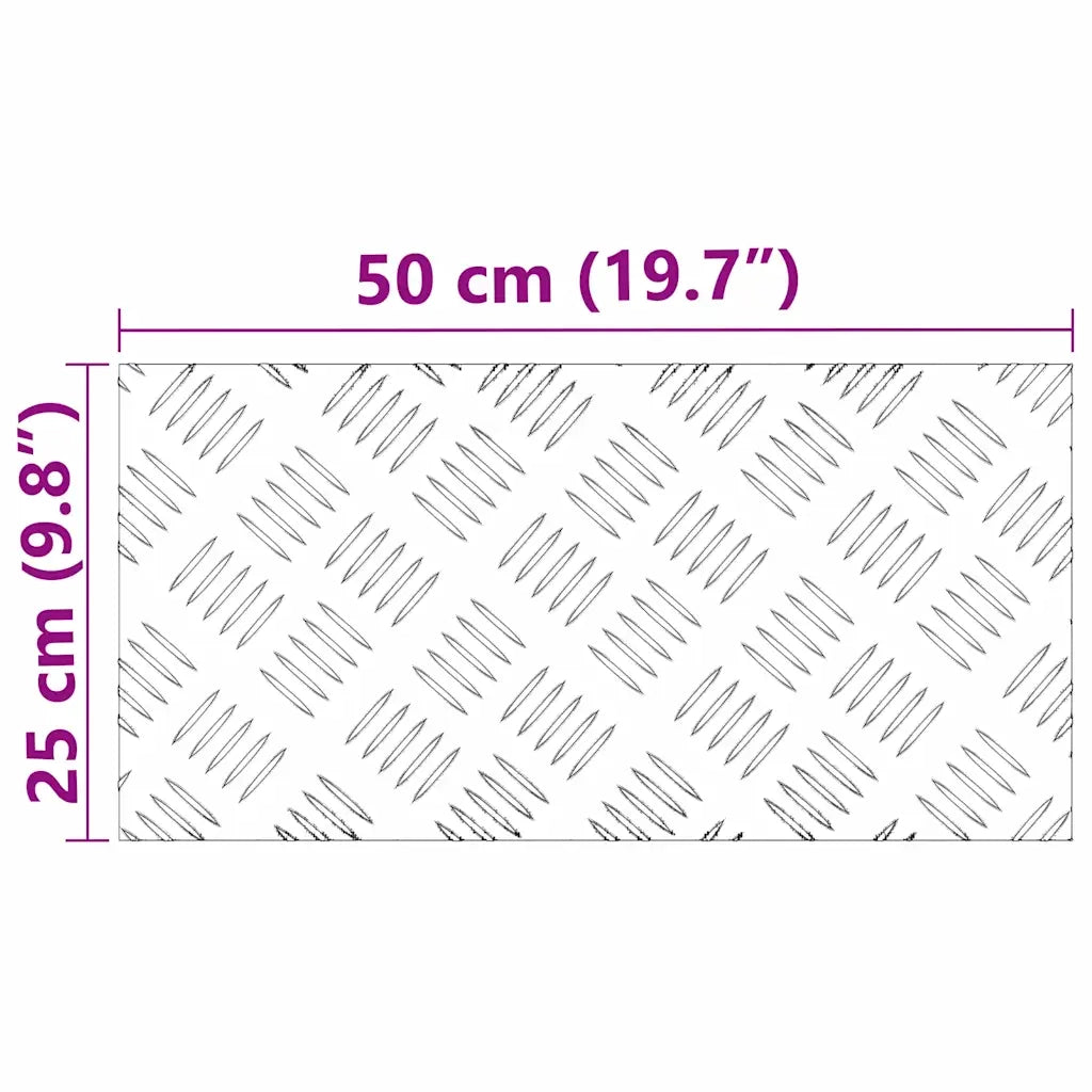 Gradini per Scale 2 pcs Argento 50 x 25 cm Alluminio 4104273