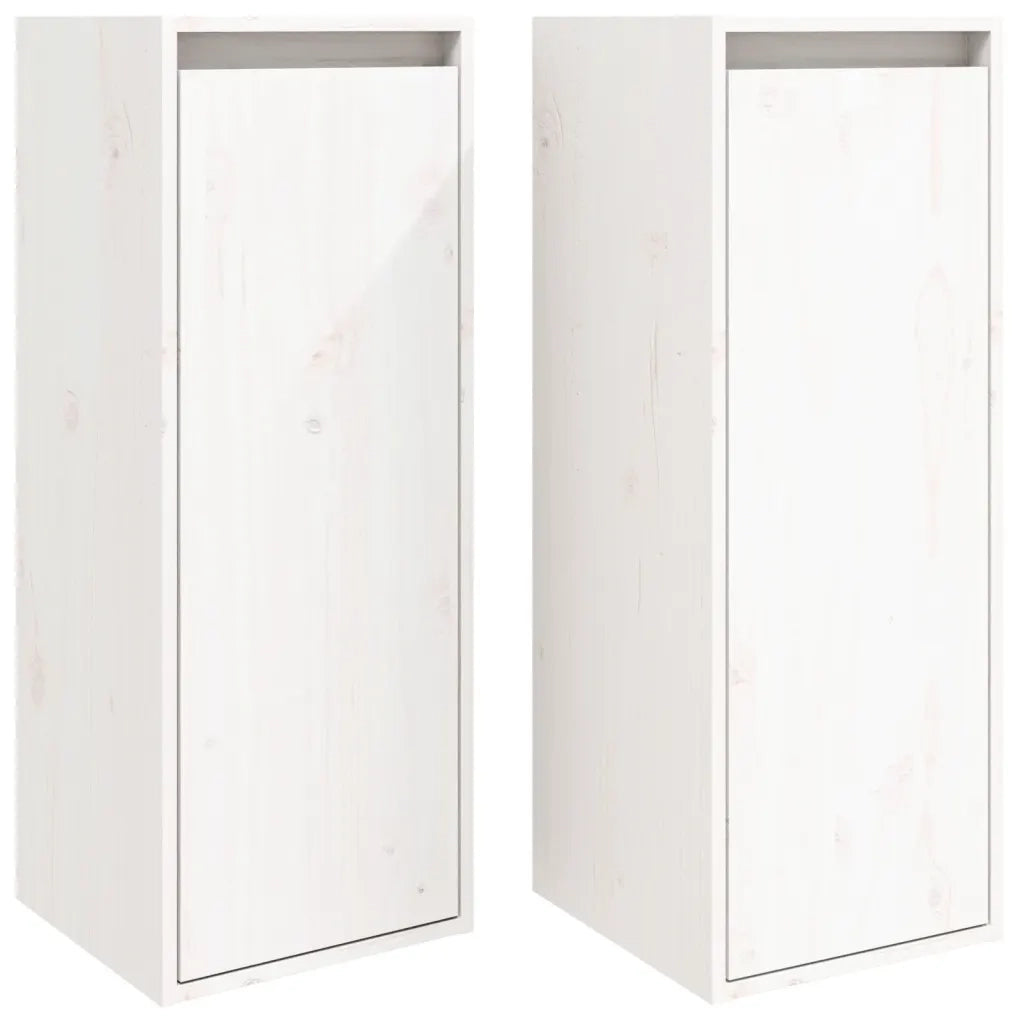 Set di 2 pratici pensili decorativi da parete 30 x 30 x 80 cm in legno massello di pino bianco. Codice articolo: 02_0048097.