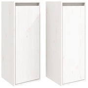 Set di 2 pratici pensili decorativi da parete 30 x 30 x 80 cm in legno massello di pino bianco. Codice articolo: 02_0048097.