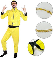 Costume da carnevale anni '80 - Collana dorata - Occhiali hippie - Accessori disco - Extra per il carnevale