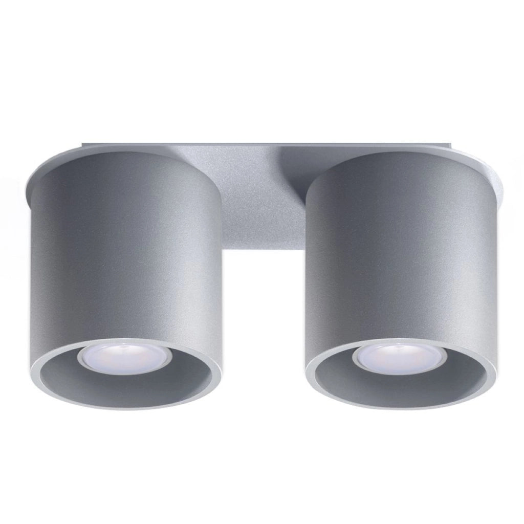 Faretto soffitto RONDEO 2 luci grigio Pure Lume GU10