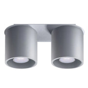 Faretto soffitto RONDEO 2 luci grigio Pure Lume GU10