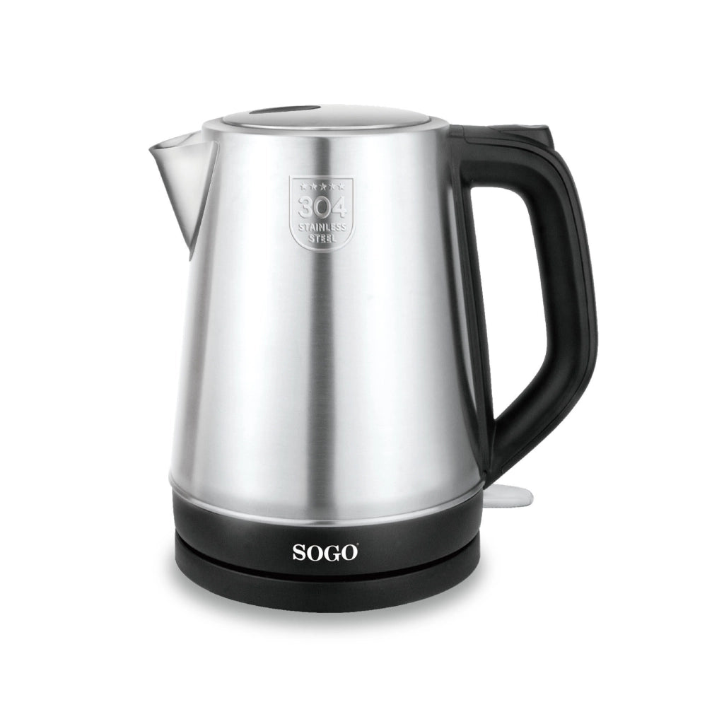 Bollitore elettrico cordless acciaio inox 1,7L, resistenza nascosta 2200W, spegnimento automatico cucina - SOGO