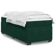Giroletto a Molle con Materasso Verde Scuro 90x200 cm Velluto 3285260