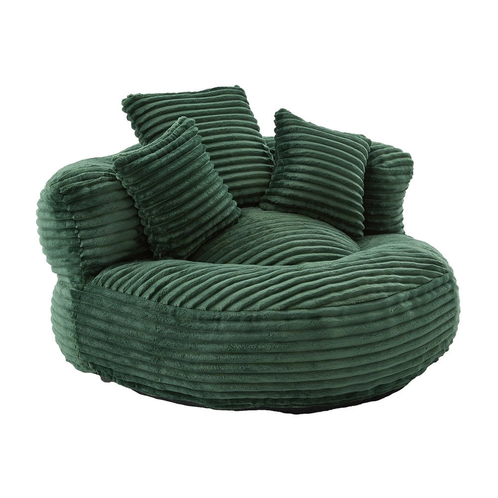 Poltrona Relax Sacco ¨C Minimal ¨C Tessuto Cordo Grigio Scuro con Cuscini
