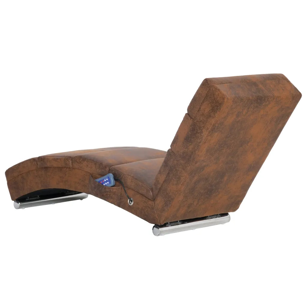 Sdraio Massaggiante Marrone in Similpelle  Scamosciata cod mxl 74461