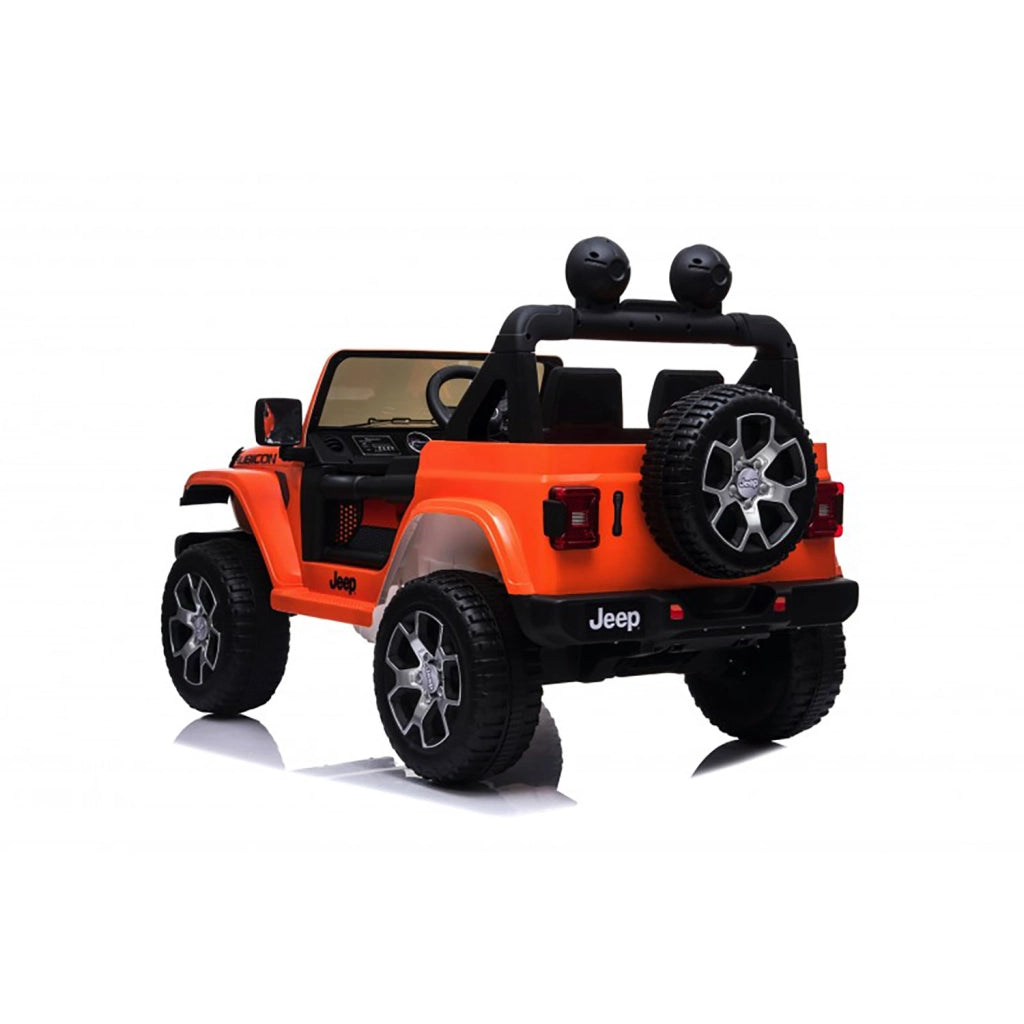 Macchina Elettrica per Bambini Fuoristrada Jeep Wrangler Rubicon 12V con Telecomando Arancione