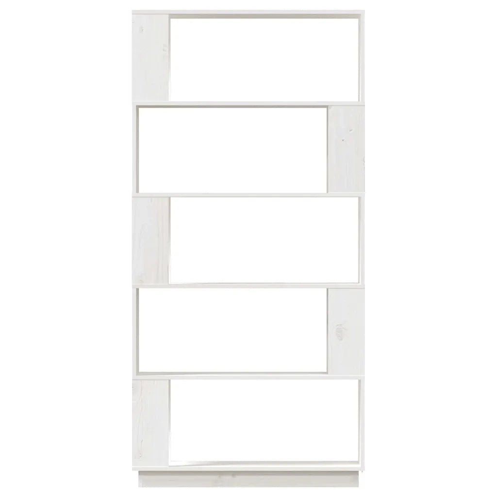 Libreria/Divisorio Bianco 80x25x163,5 cm Legno Massello di Pino 814065
