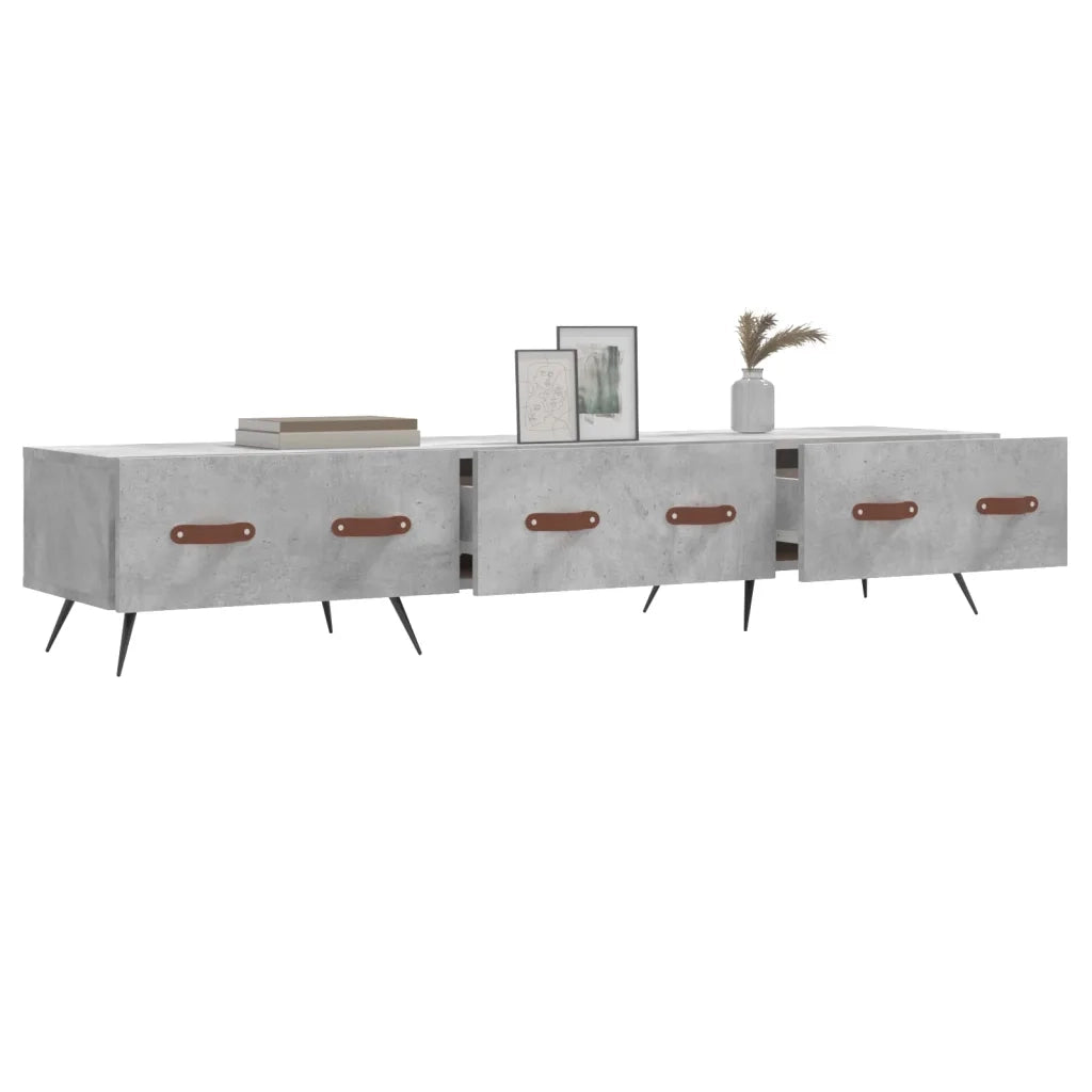 Mobile Porta TV Grigio Cemento 150x36x30 cm Legno Multistrato 829128