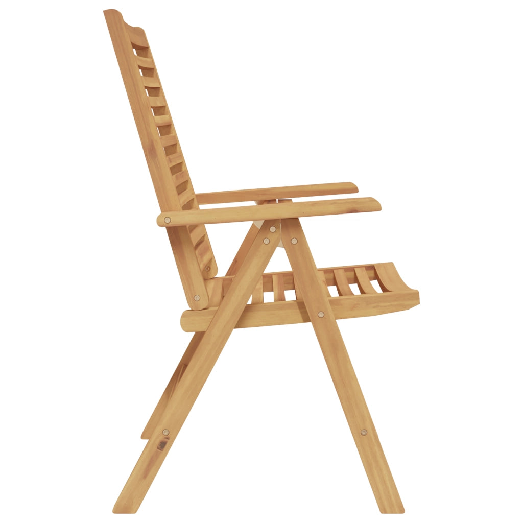Sedie da Giardino  Pieghevoli 4 pcs in Legno Massello di Teak