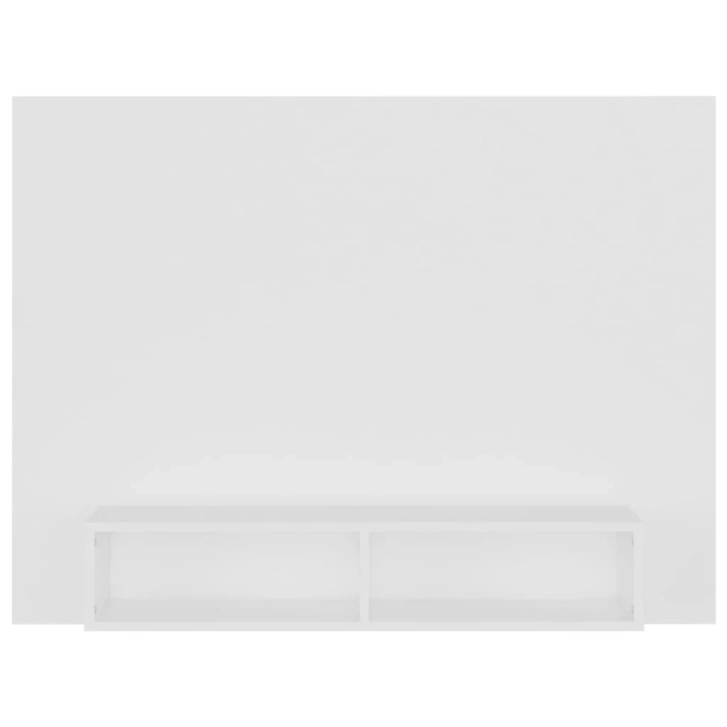 Mobile TV multimediale mensola TV credenza TV montaggio a parete adatto per sala da pranzo soggiorno camera da letto 120 x 23,5 x 90 cm legno ingegnerizzato bianco 02_0027748