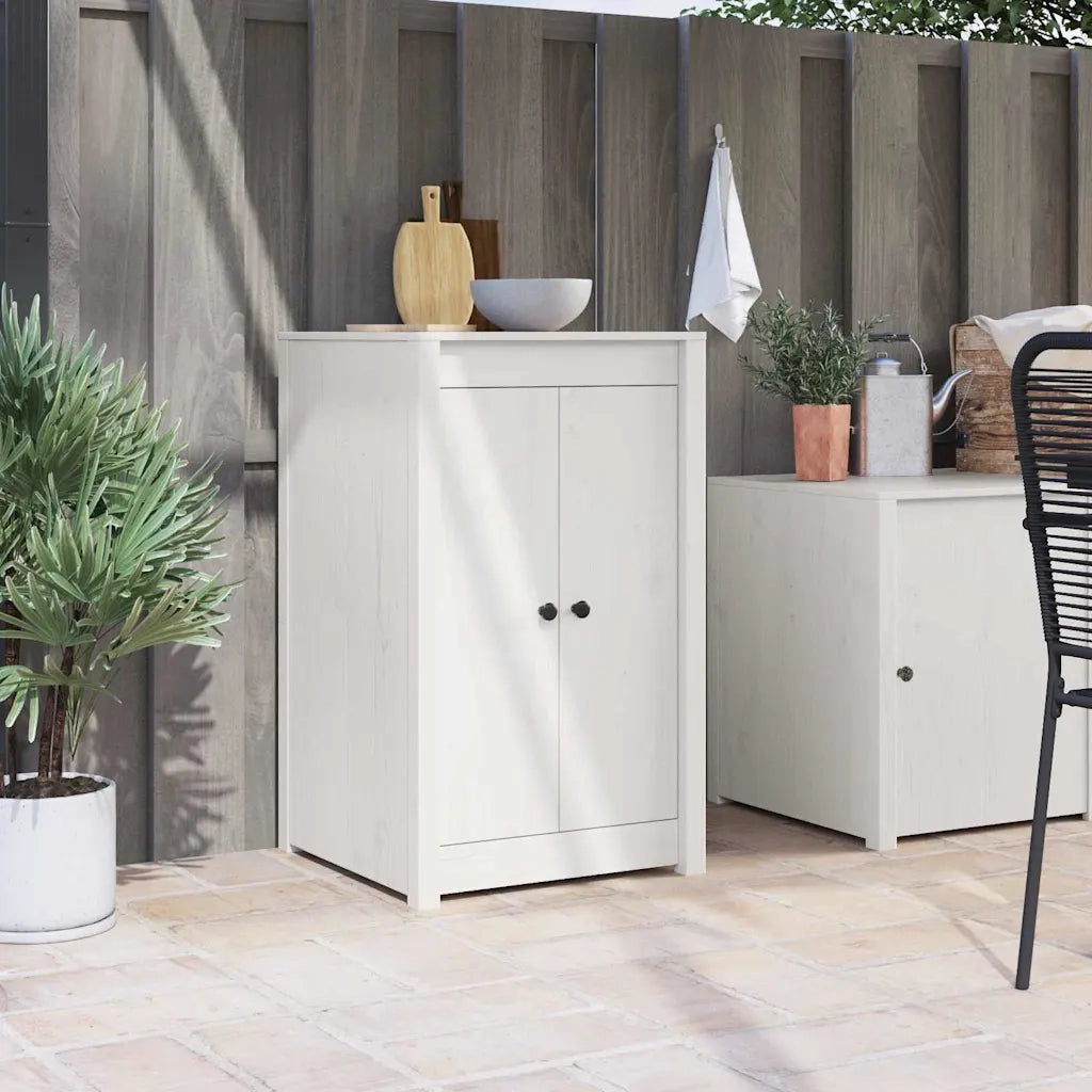Porta da cucina-Ante da Cucina Bianco 50 x 9 x 82 cm Legno massello di pino