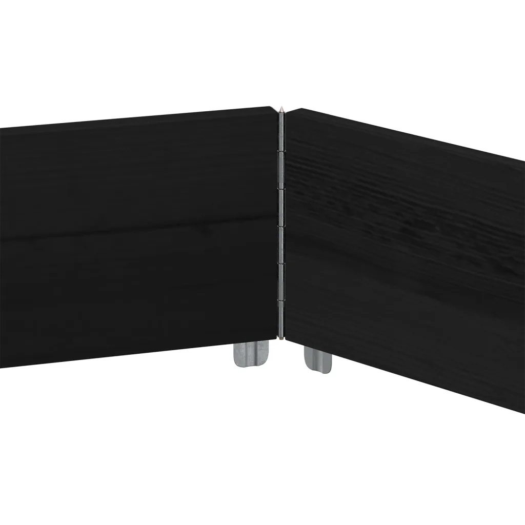 Fioriera Rialzata Esagonale-Vaso da Esterno-Supporto per Vaso Nera 160x160cm Legno di Pino