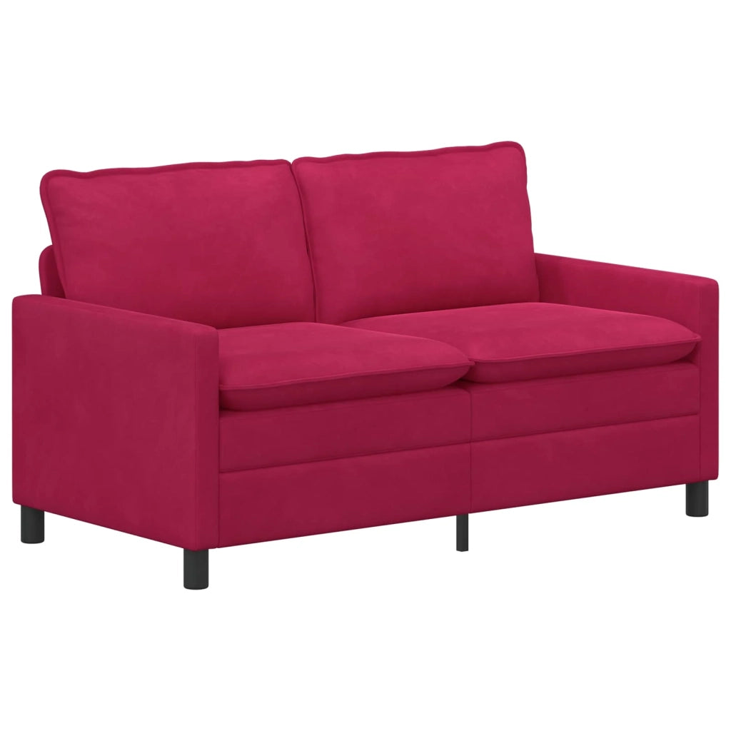 Divano Rosso Vino 156 x 81 x 87,5 cm Velluto 42028843