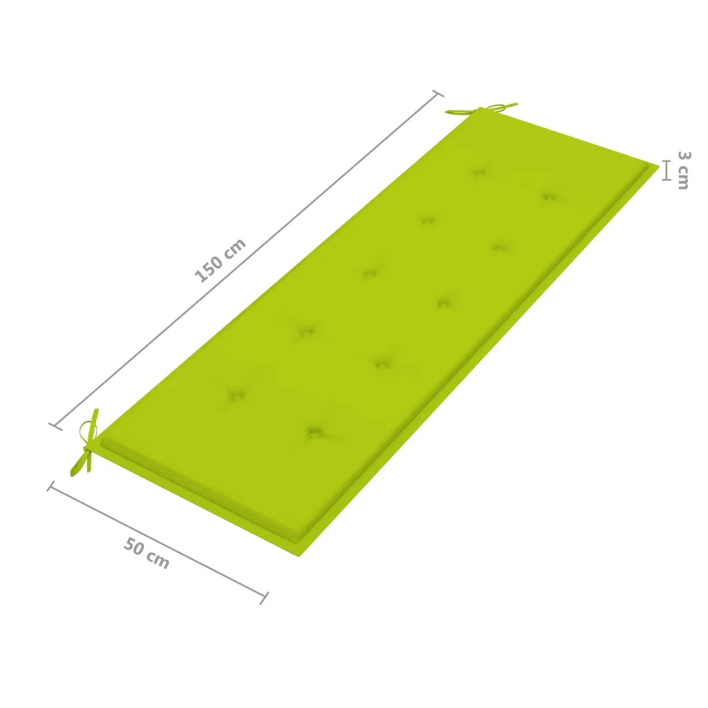 Panchina da Giardino | Panca da Giardino Impilabile e Cuscino 159cm Teak Massello