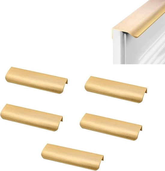 Ladino occulto - Spatole da cucina - 5 pezzi - Oro - Alluminio - 150 mm