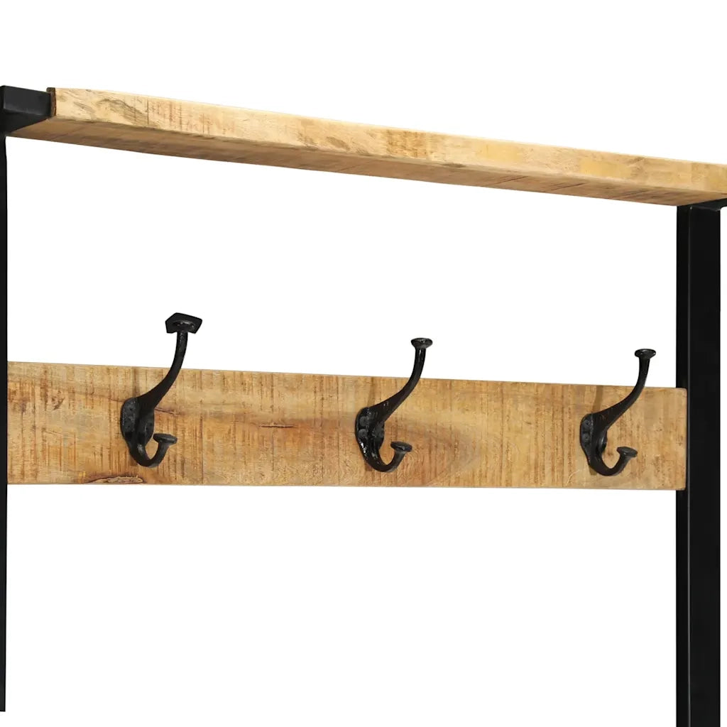 Appendiabiti 80x40x190 cm in Legno Massello Grezzo di Mango CFW9930771