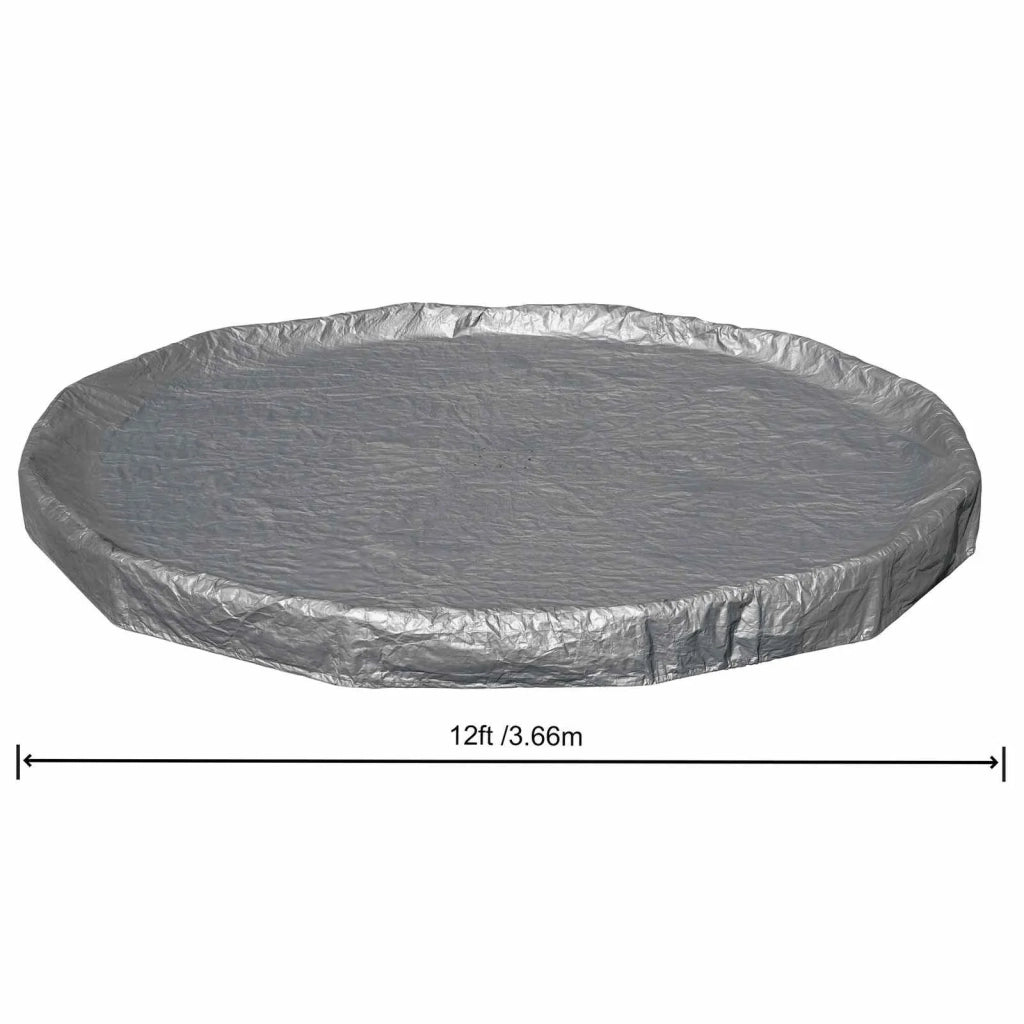 Bestway Copertura per piscina Ø4,88 m Rotondo Poliestere Grigio 42035726