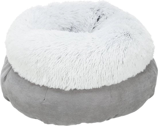 Letto per gatti particolarmente confortevole con bordo extra alto Ø 45 cm grigio/bianco-nero, lavabile in lavatrice