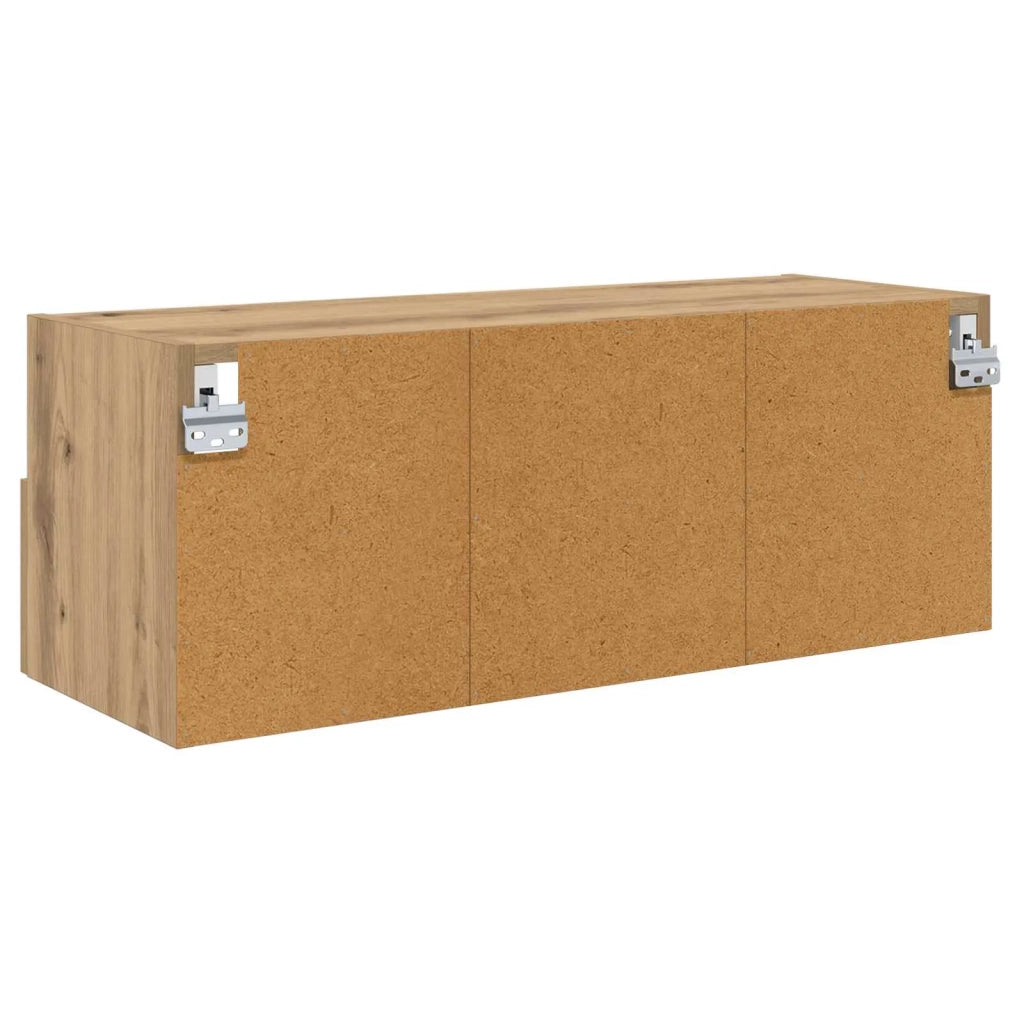 Mobile TV da parete Rovere artigianale 80 x 30 x 30 cm