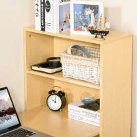 Scrivania Computer con Libreria Salvaspazio, Tavolo da Pranzo per Ufficio e Studio in Truciolato 120x55x120 cm