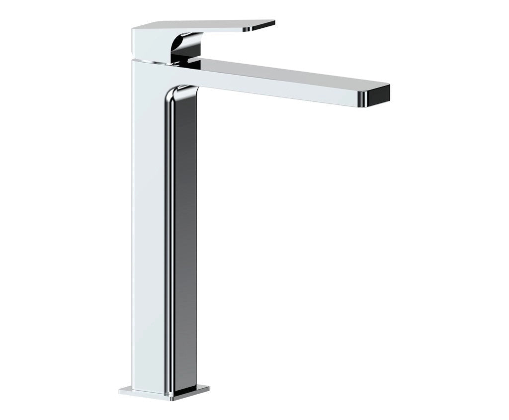Rubinetto miscelatore per lavabo alto, squadrato