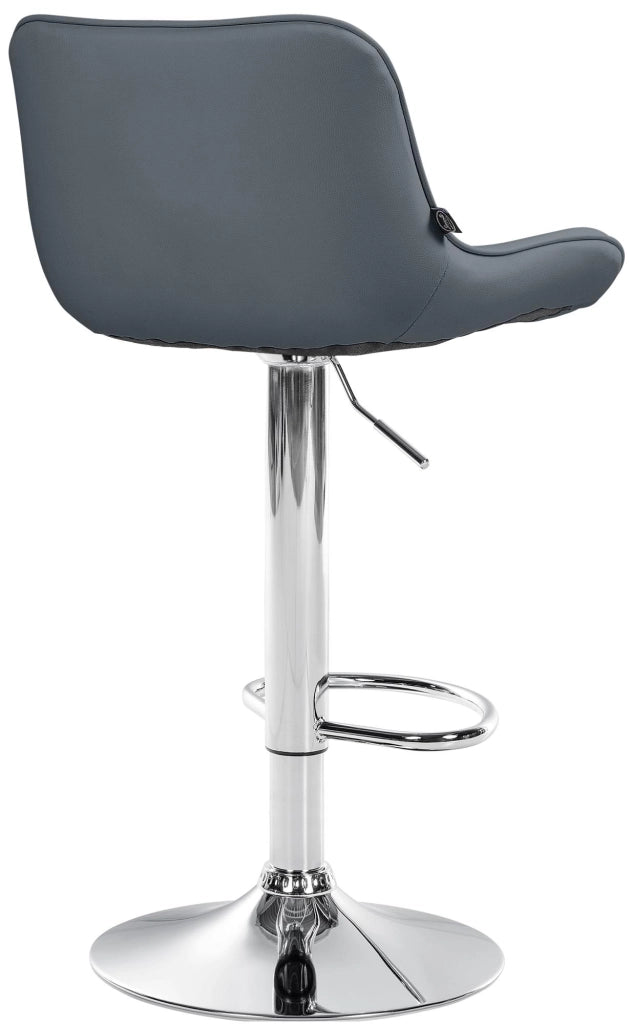 2er Set Barhocker Vonore Kunstleder chrom