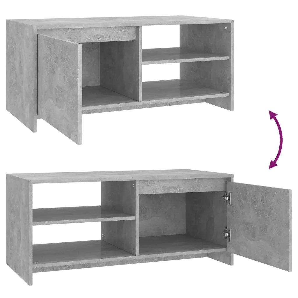 Tavolino Salotto Grigio Cemento 102x50x45 cm Legno Multistrato cod mxl 8929