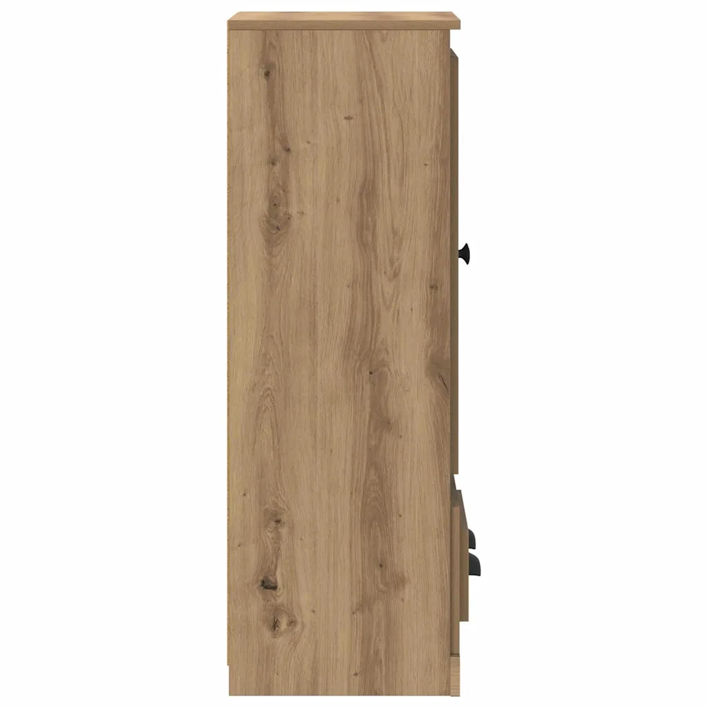Credenza 3 pz-Set di 3 Buffet-Armadio da cucina Rovere artigianale Legno multistrato 916416