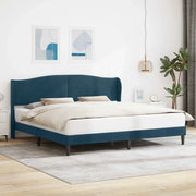 Struttura del letto con testiera Blu 200 x 200 cm Velluto 42027946