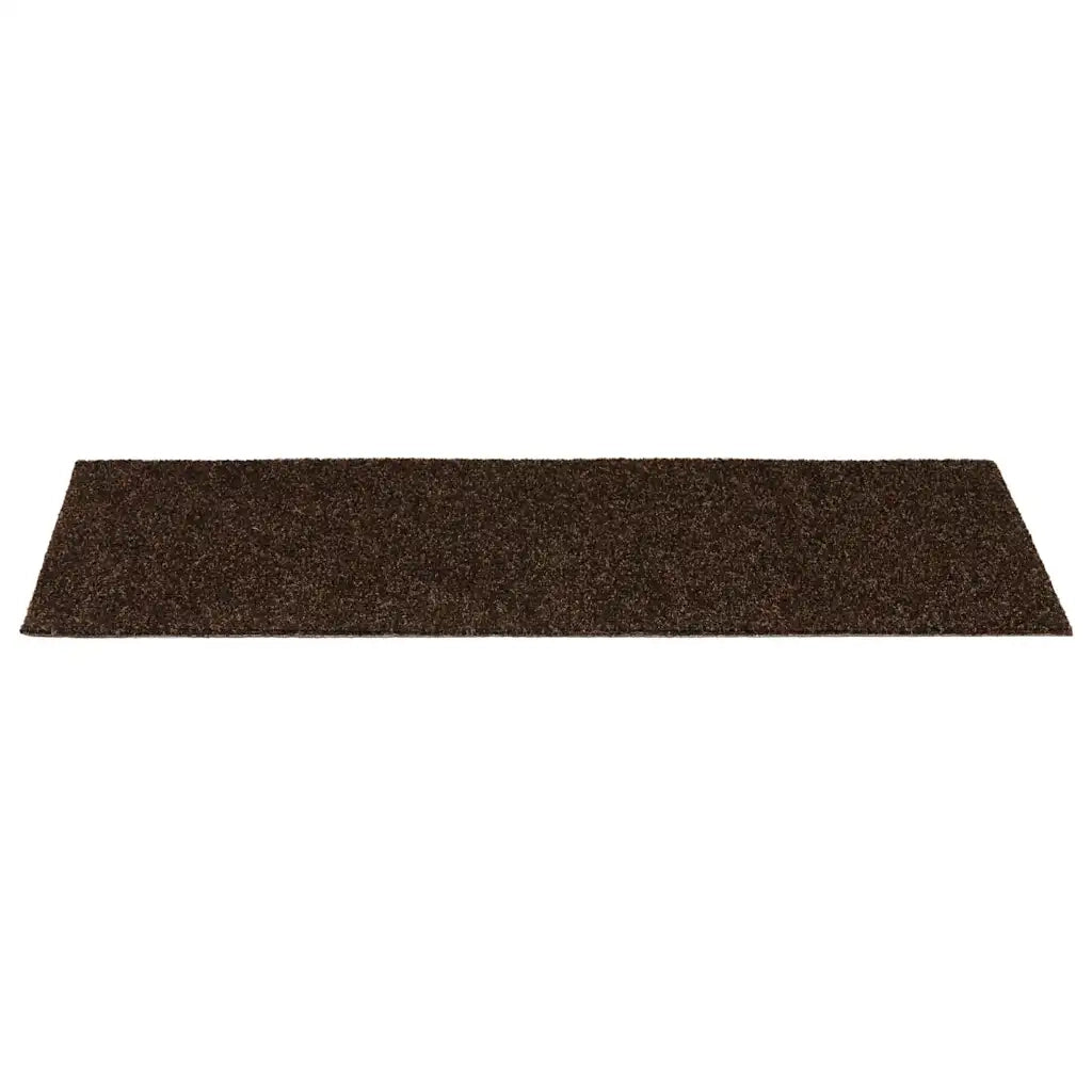 Tappetini per scale autoadesivi 15 pz 60x25 cm marrone rettangolari 326918