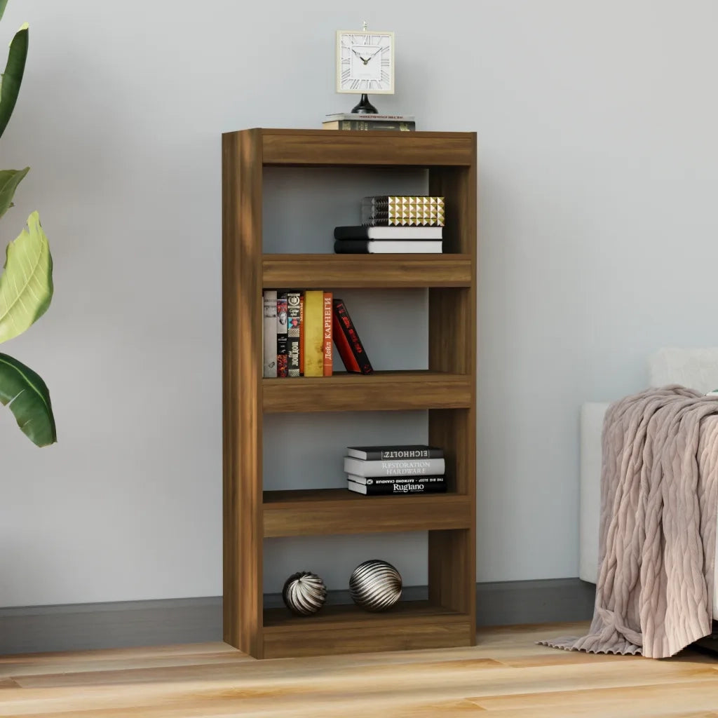 Libreria/Divisorio Rovere Marrone 60x30x135cm Legno Multistrato 813607